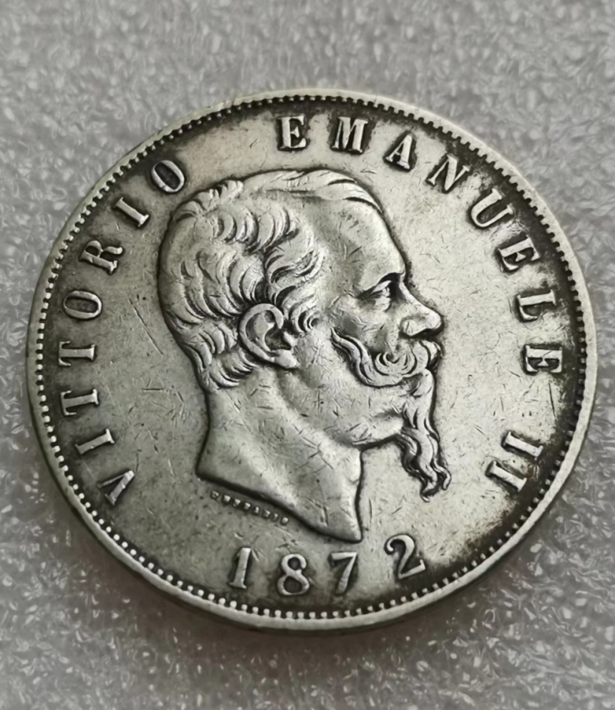 瓶子🏺第47期拍卖会 意大利1872年伊曼纽二世5里拉大银币