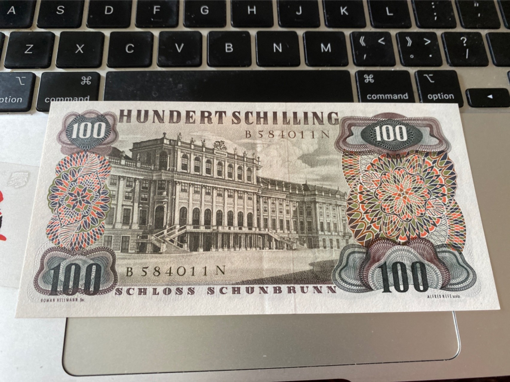 收藏联盟Quantum Auction 第175期拍卖 1960年奥地利100先令 施特劳斯和美泉宫 品相AU