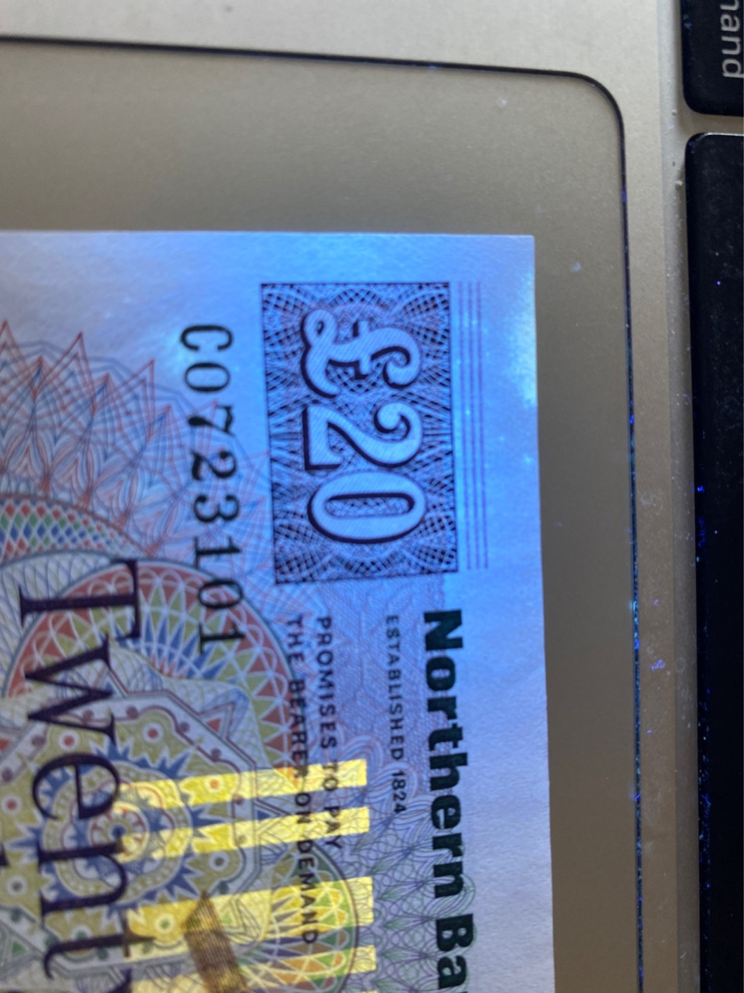 收藏联盟Quantum Auction 第175期拍卖 1988年北爱尔兰北方银行20镑 UNC-  角有黄斑