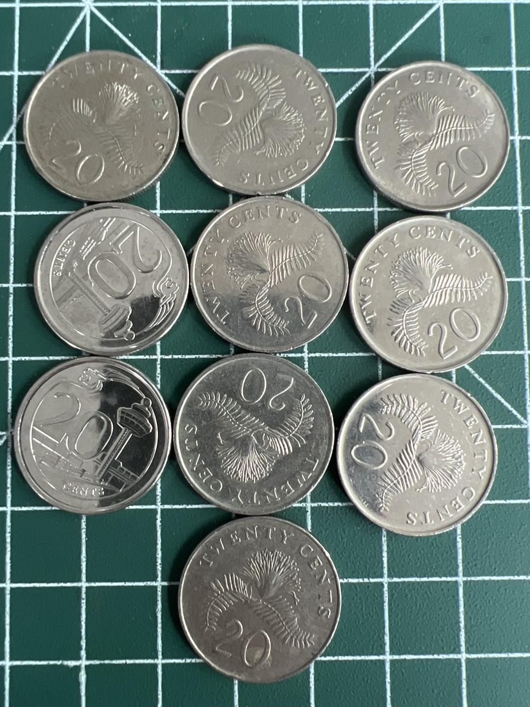 泡泡堂第二十五期   世界硬币专场（全场20包邮，偏远地区除外） 新加坡20分十个