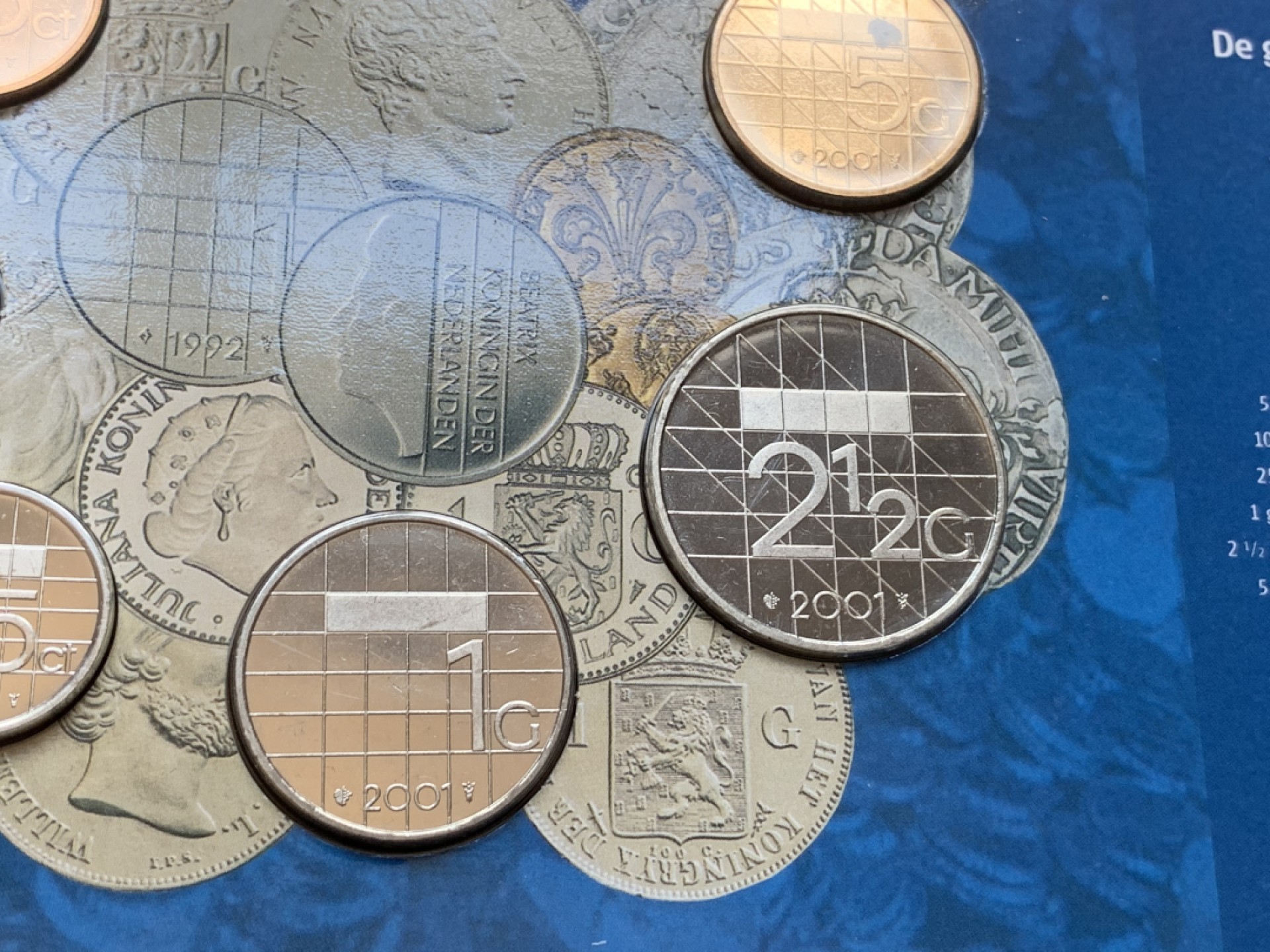 《竞宝斋》第74场-套币裸币专场 本周日，周一，周四.3场连拍（全场不限金额包邮） 卡装 荷兰 2001年 欧元前的最后荷兰盾套币 六枚套 套币