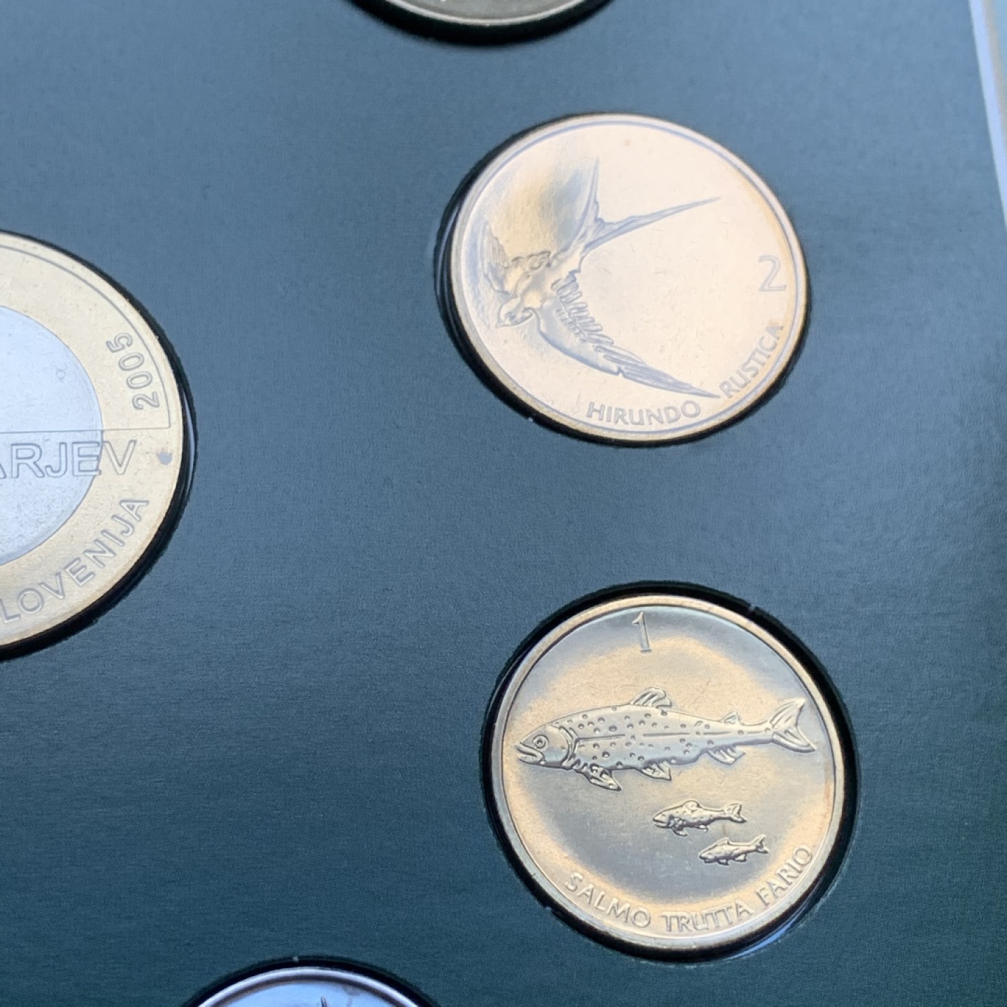 《竞宝斋》第74场-套币裸币专场 本周日，周一，周四.3场连拍（全场不限金额包邮） 卡装 斯洛文尼亚 2005年 十枚套 封装套币