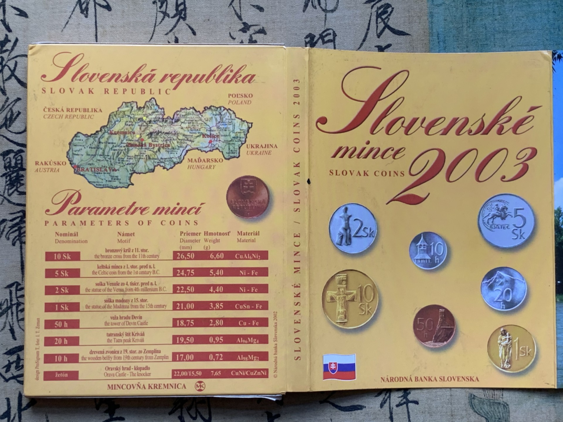 《竞宝斋》第74场-套币裸币专场 本周日，周一，周四.3场连拍（全场不限金额包邮） 卡装 斯洛伐克2003年 八枚套 封装套币 少见