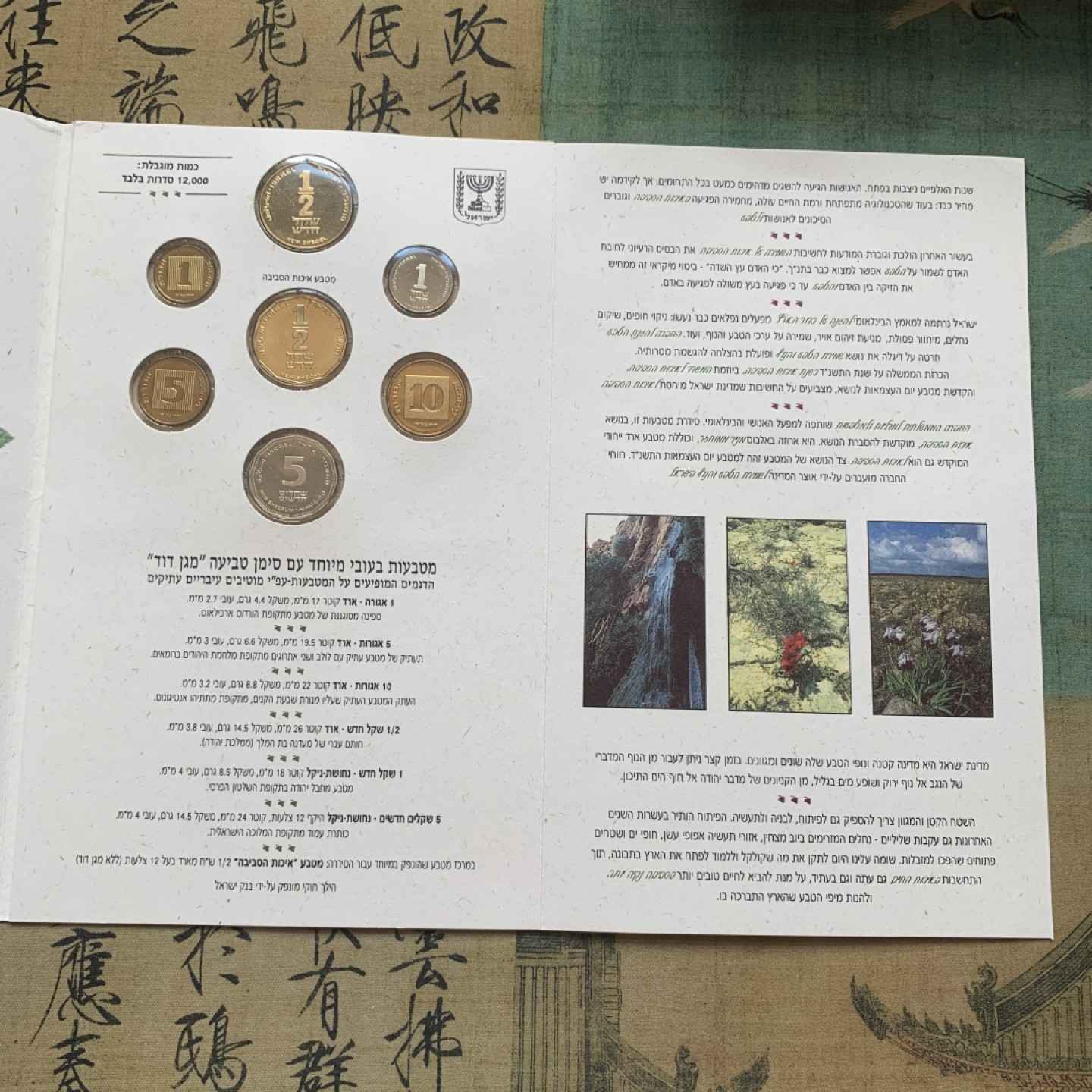 《竞宝斋》第74场-套币裸币专场 本周日，周一，周四.3场连拍（全场不限金额包邮） 卡装 以色列1994年 加厚PIEFORT 七枚套 封装套币 非常少见