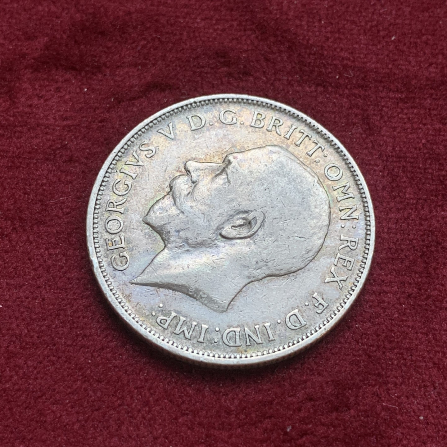 《竞宝斋》第74场-套币裸币专场 本周日，周一，周四.3场连拍（全场不限金额包邮） 英国 1916年 乔治五世  福林银币（2先令）925高银版 原味包浆 细节很不错