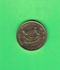 新加坡1985年5分 该版初年份 实物如图 UNC - 新加坡1985年5分 该版初年份 实物如图 UNC
