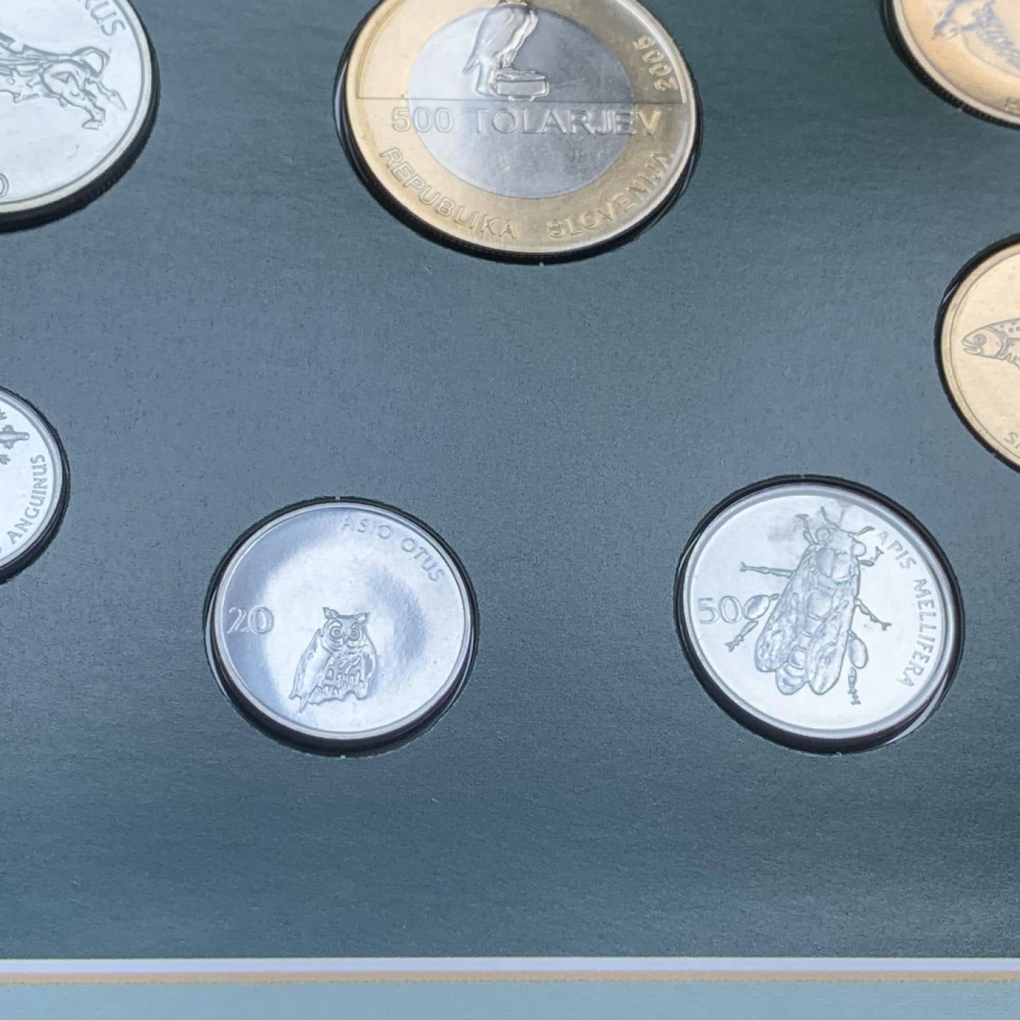 《竞宝斋》第74场-套币裸币专场 本周日，周一，周四.3场连拍（全场不限金额包邮） 卡装 斯洛文尼亚 2005年 十枚套 封装套币