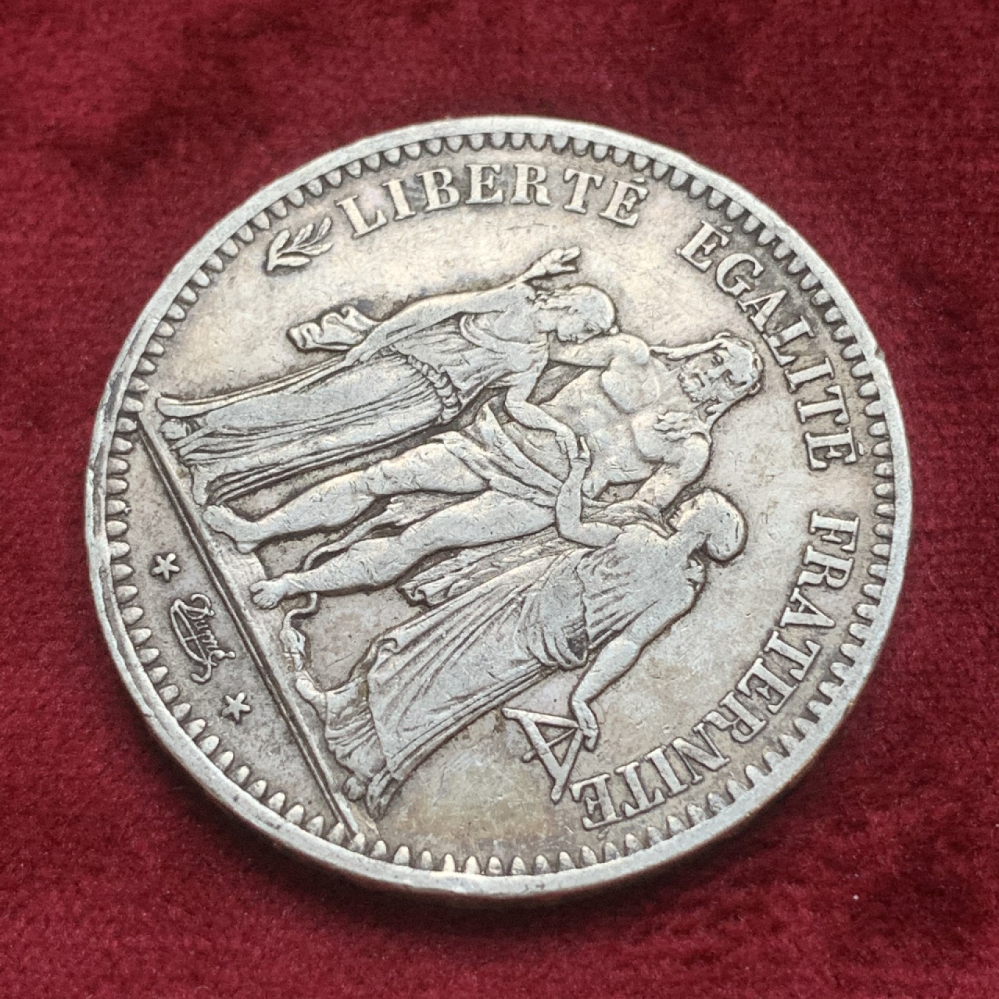 《竞宝斋》第74场-套币裸币专场 本周日，周一，周四.3场连拍（全场不限金额包邮） 法国1849年早期大力神5法郎 原味很舒服