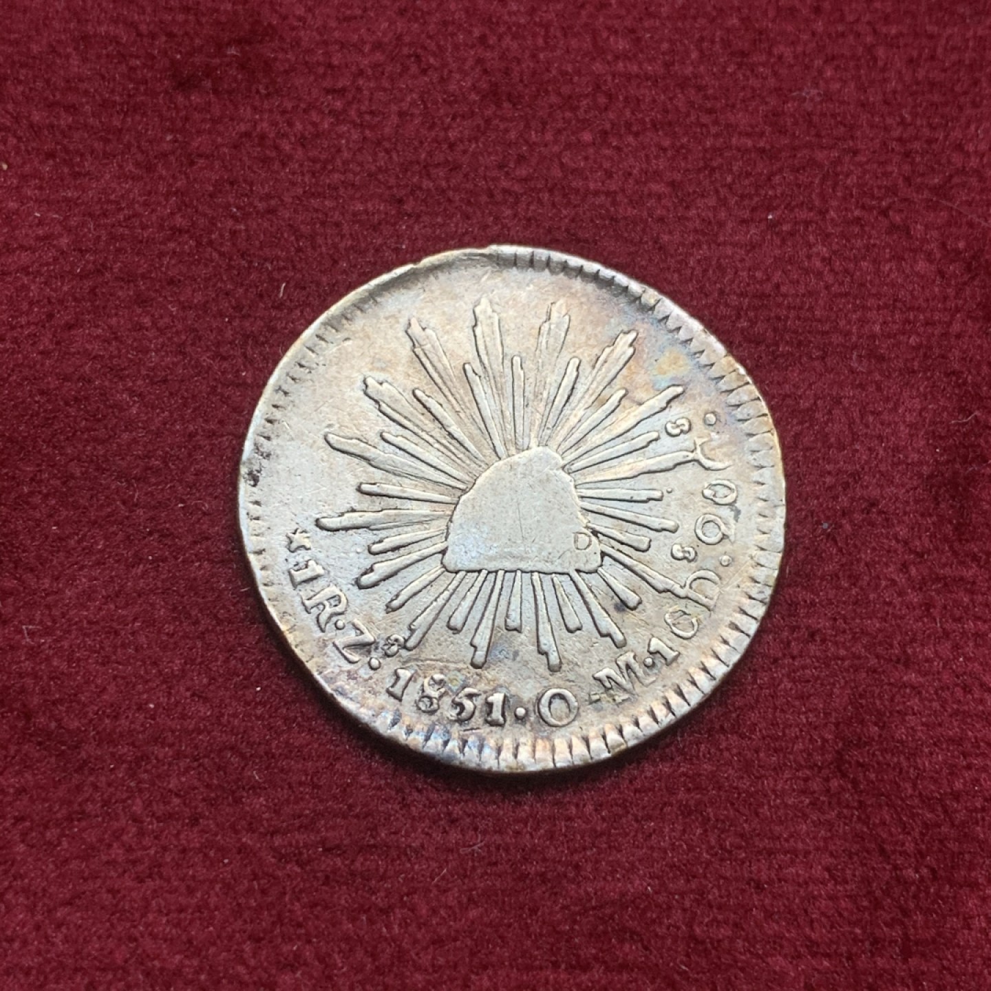 《竞宝斋》第74场-套币裸币专场 本周日，周一，周四.3场连拍（全场不限金额包邮） 墨西哥1851年Zs厂鹰洋小毫 1R 银币 这样的品相已经非常难得 可以自己送评