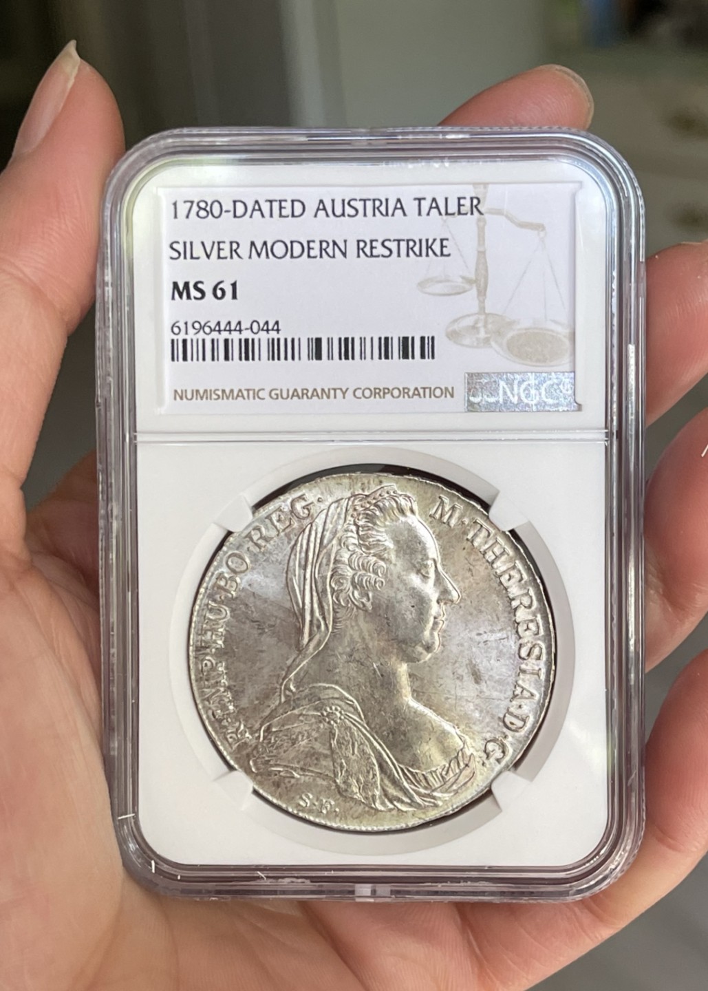 【麦克币章收藏】拍卖第二期 1780大奶妈银币，NGC 盒子，真假无忧