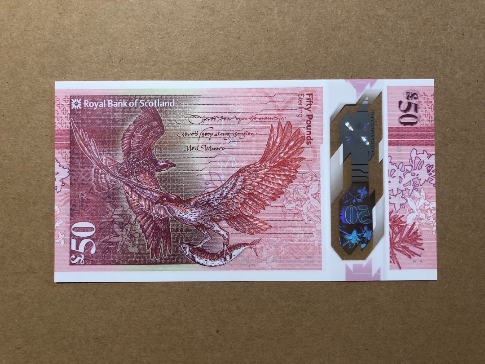 《张总收藏》64期——外币精品 苏格兰50镑 UNC 皇家银行塑料钞 AA冠