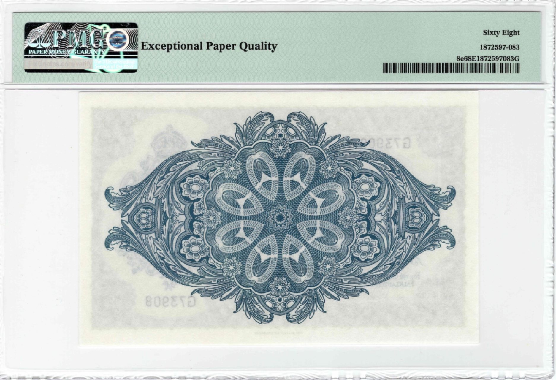 收藏联盟Quantum Auction 第175期拍卖 1982年福克兰群岛1镑 PMG68E冠军分