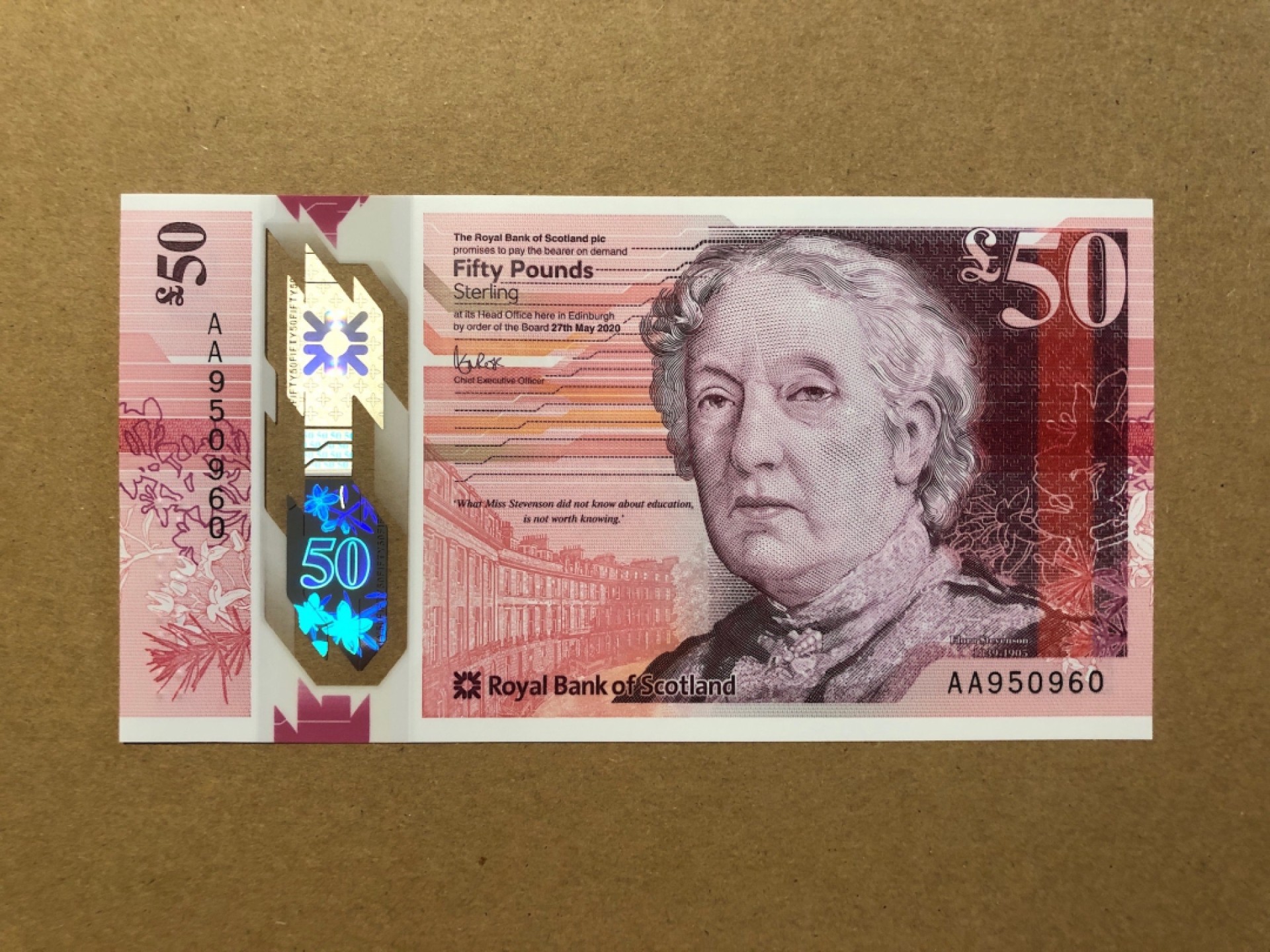 《张总收藏》64期——外币精品 苏格兰50镑 UNC 皇家银行塑料钞 AA冠