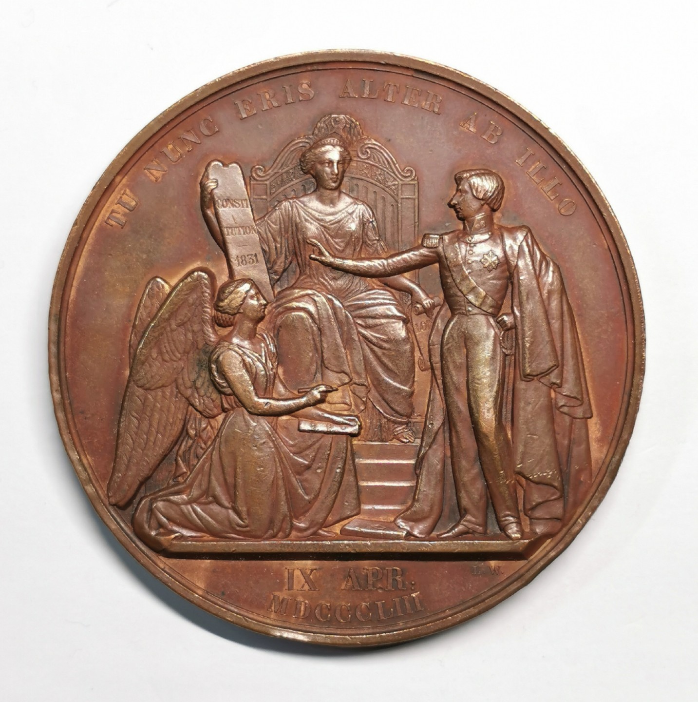 凡希社世界钱币微拍第二百零五期 比利时铜章4 75mm