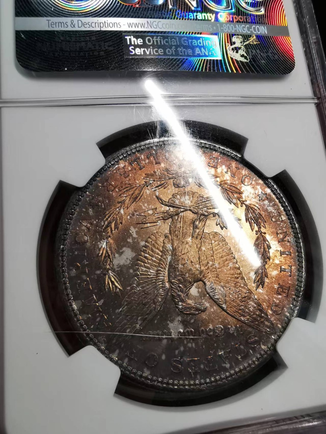 凡希社世界钱币微拍第二百零五期 1882S美国摩根壹元NGC-MS65紫金彩！