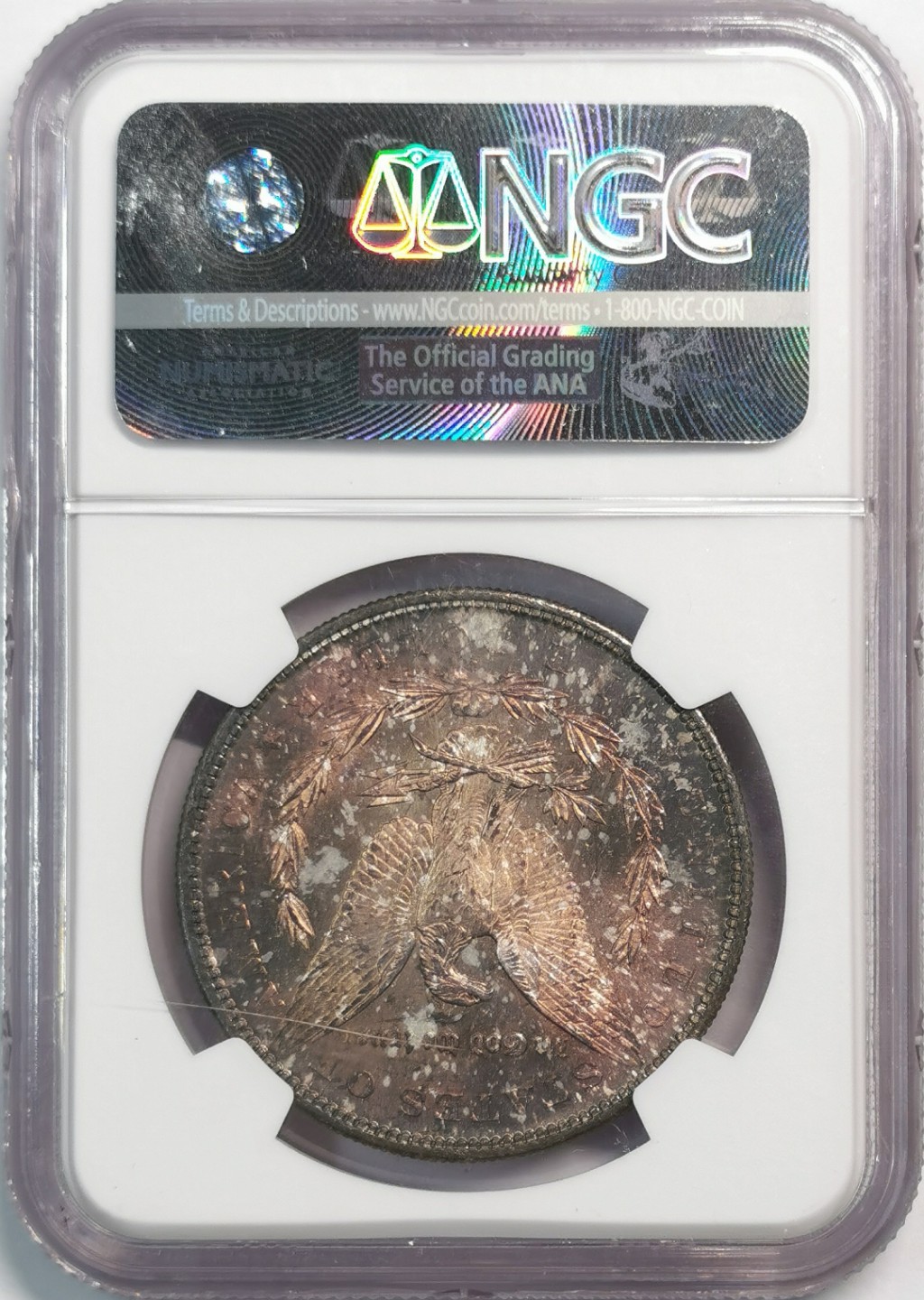 凡希社世界钱币微拍第二百零五期 1882S美国摩根壹元NGC-MS65紫金彩！