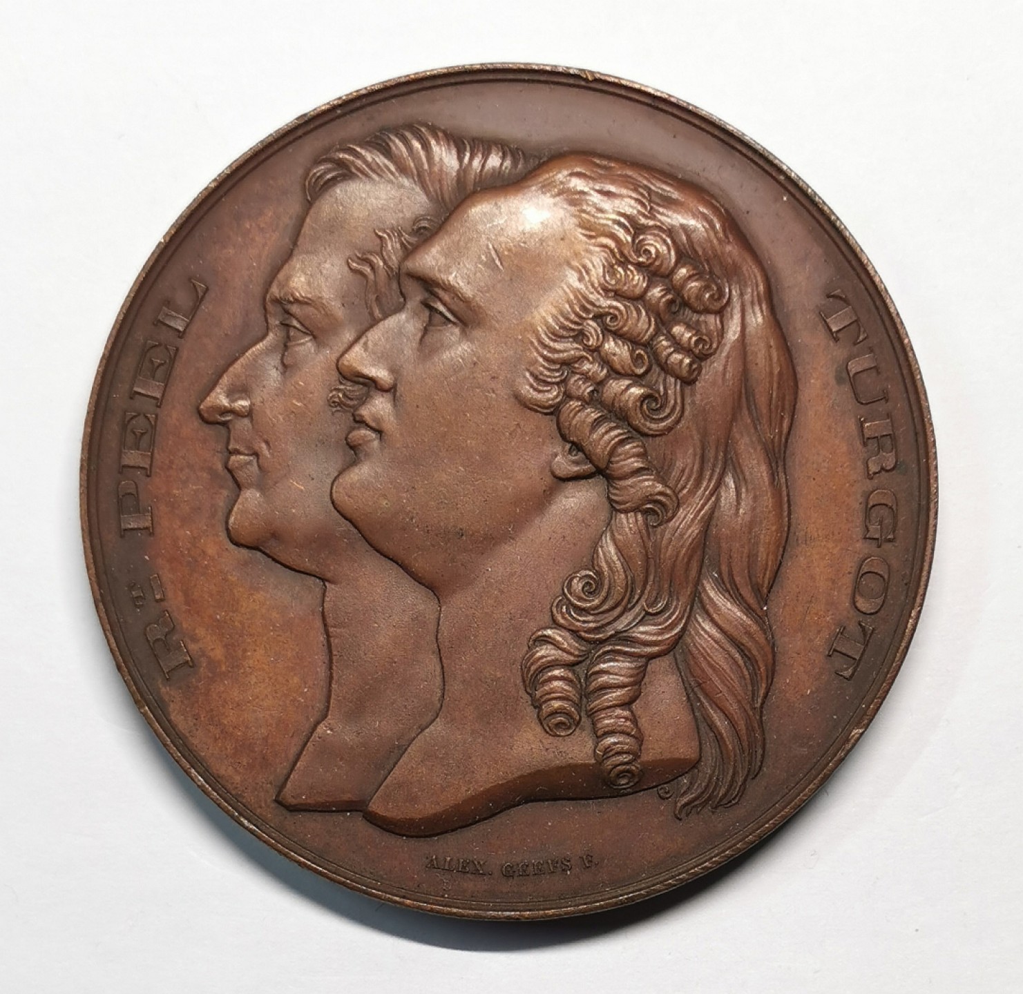 凡希社世界钱币微拍第二百零五期 比利时铜章2 53mm