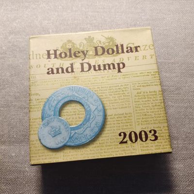 0起1加-纯粹捡漏拍-100场包邮 - 澳大利亚2003年1元币中币精制银币-新南威尔士15便士-盒证全-50mm54.3克