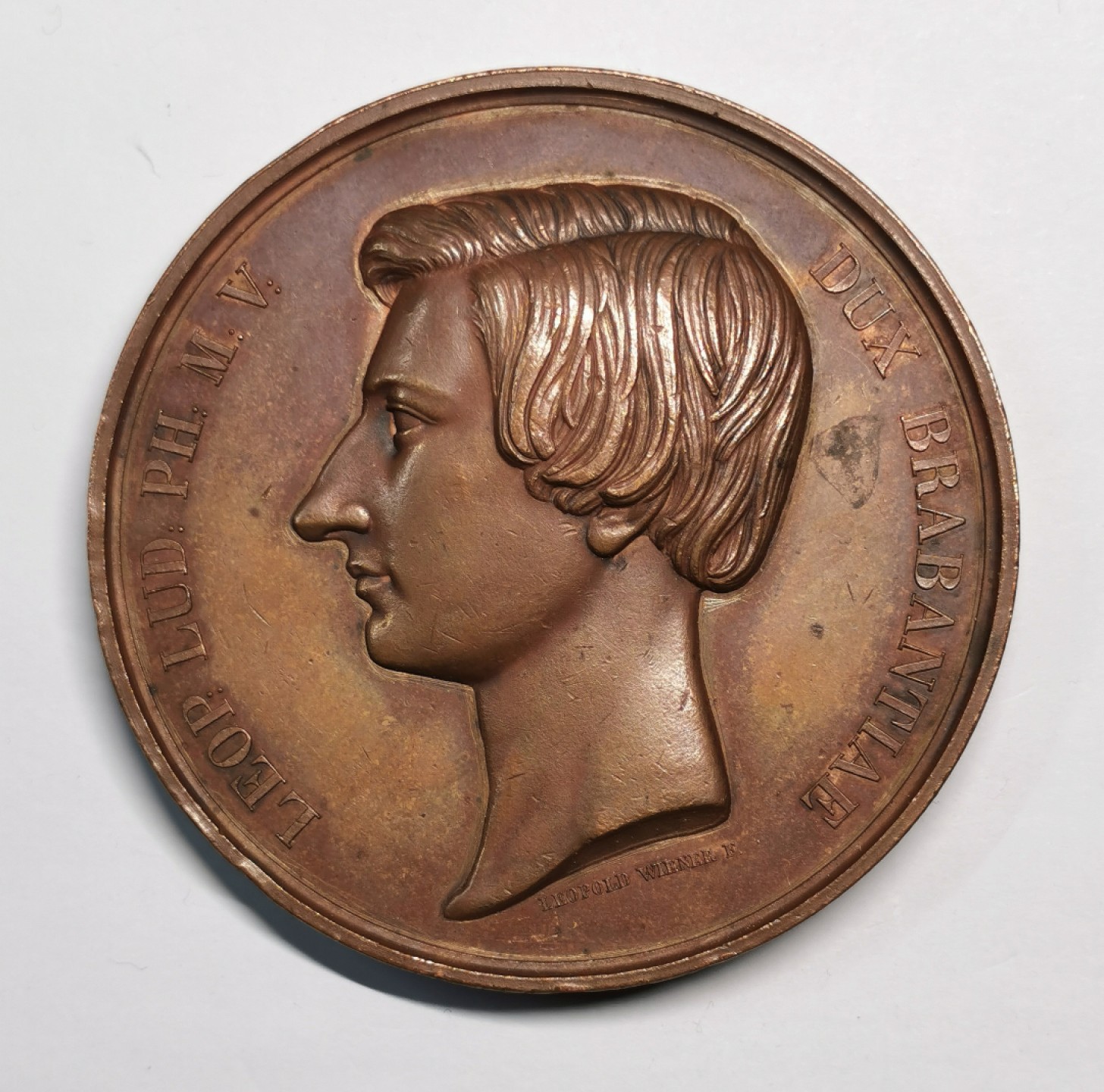 凡希社世界钱币微拍第二百零五期 比利时铜章4 75mm