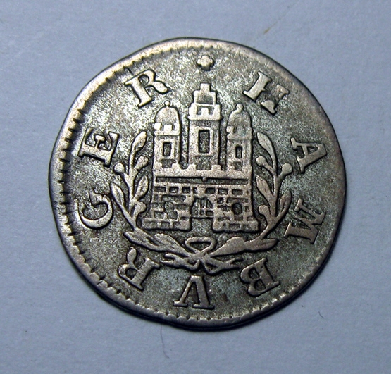 德国汉堡银币,1751弗朗茨一世1先令银币,规格15.4mm,0.7g,中乾评级AU50