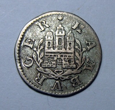 德国汉堡银币,1751弗朗茨一世1先令银币,规格15.4mm,0.7g,中乾评级AU50 - 德国汉堡银币,1751弗朗茨一世1先令银币,规格15.4mm,0.7g,中乾评级AU50