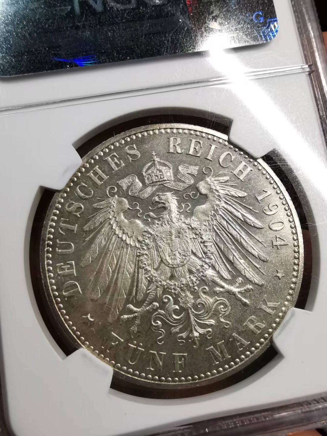 凡希社世界钱币微拍第二百零五期 1904德国梅克伦堡5马克大银NGC-MS65高分收藏级！