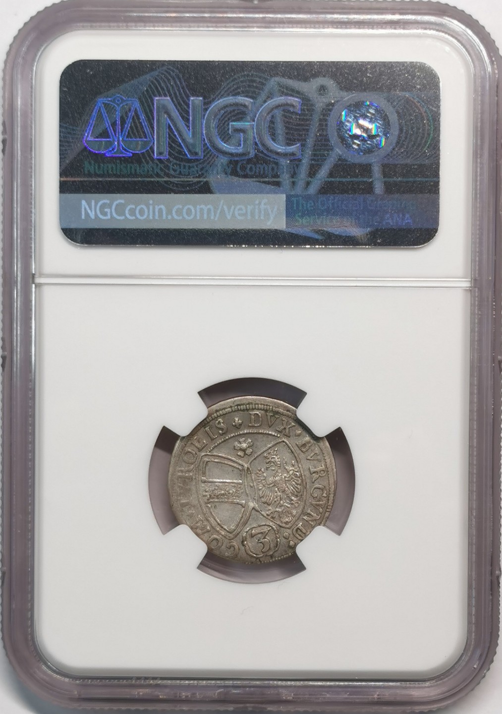 凡希社世界钱币微拍第二百零五期 1662神罗HALL厂3K银辅币NGC-AU58