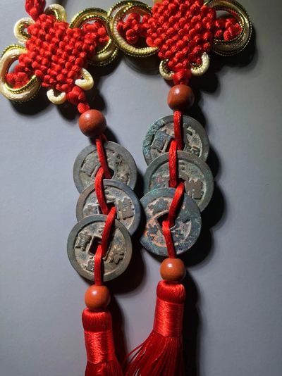 北宋吉语钱车挂一组，太平通宝，天禧通宝，祥符通宝，都是带老朱砂的 - 北宋吉语钱车挂一组，太平通宝，天禧通宝，祥符通宝，都是带老朱砂的