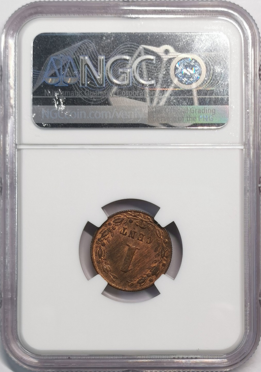 凡希社世界钱币微拍第二百零五期 1883荷兰1分铜币NGC-MS64