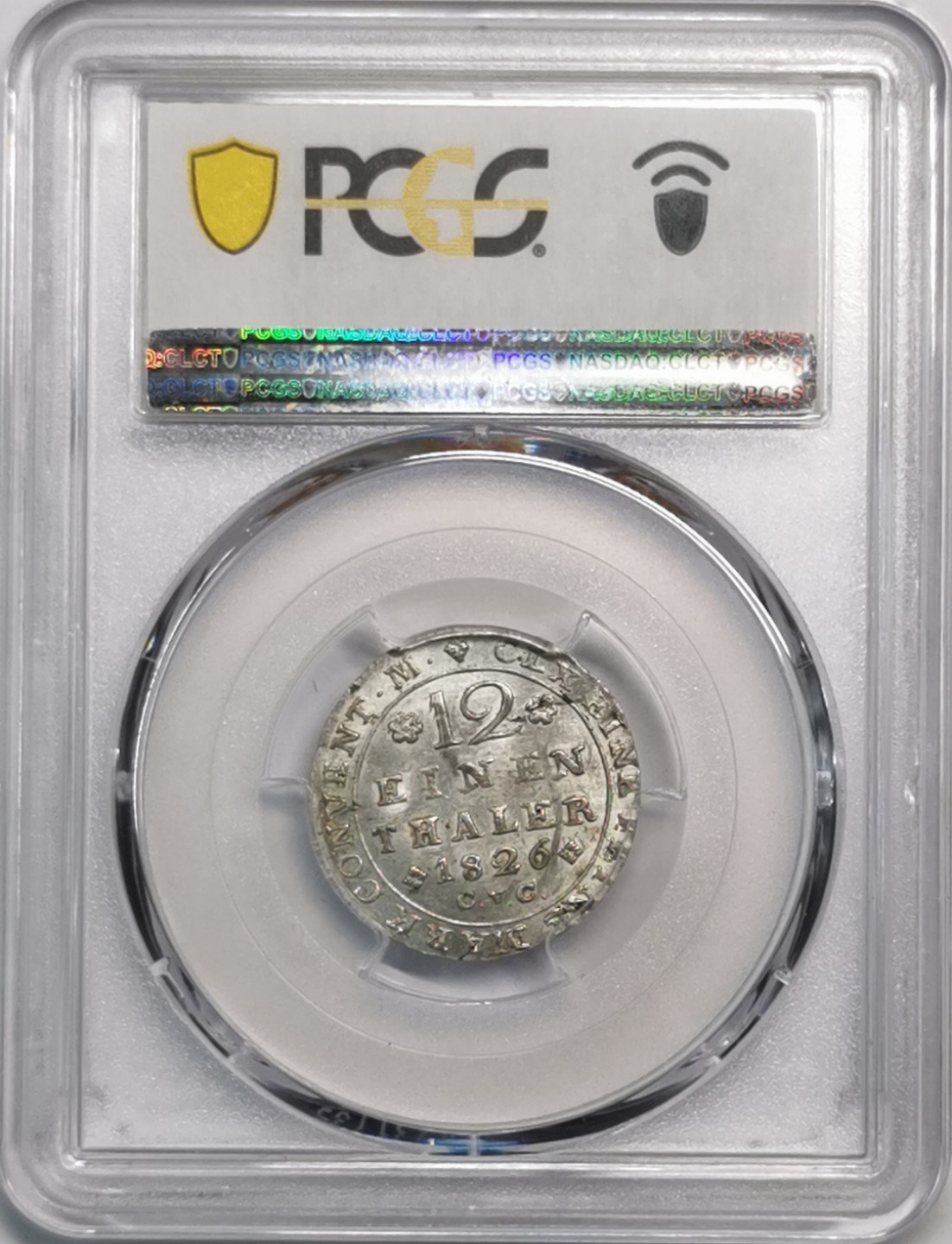 凡希社世界钱币微拍第二百零五期 1826不伦瑞克飞马1/12泰勒PCGS-MS63原色银光！