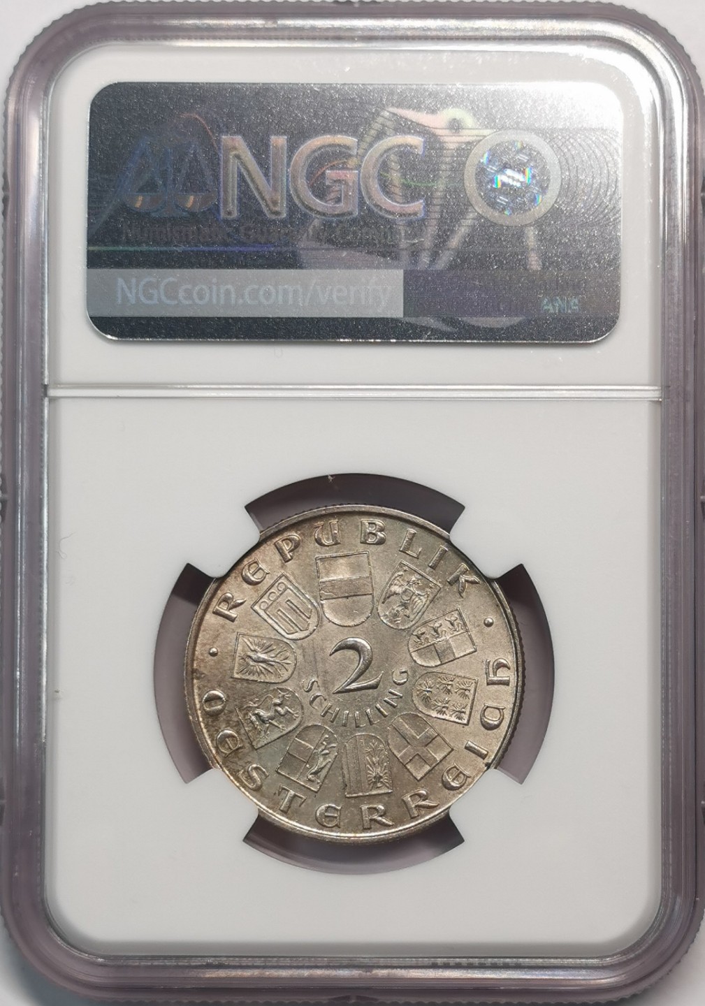 凡希社世界钱币微拍第二百零五期 1930奥地利吟游诗人瓦尔泽2先令纪念银币NGC-MS63