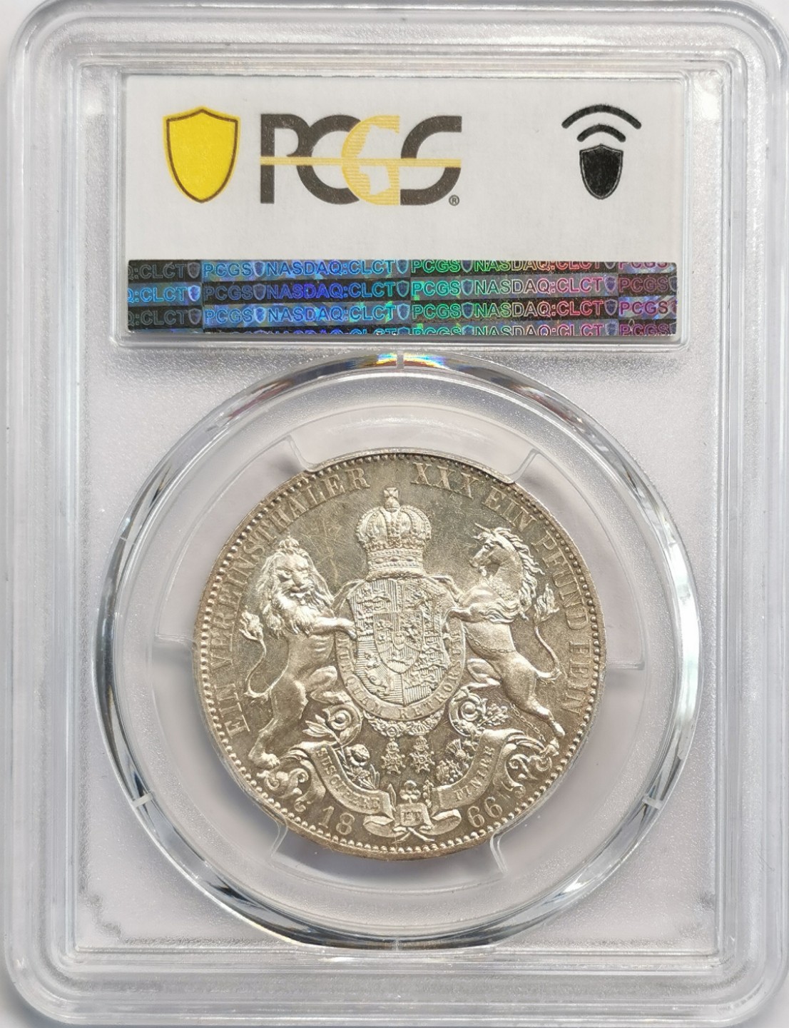 凡希社世界钱币微拍第二百零五期 1866德国汉诺威狮马泰勒PCGS-MS63