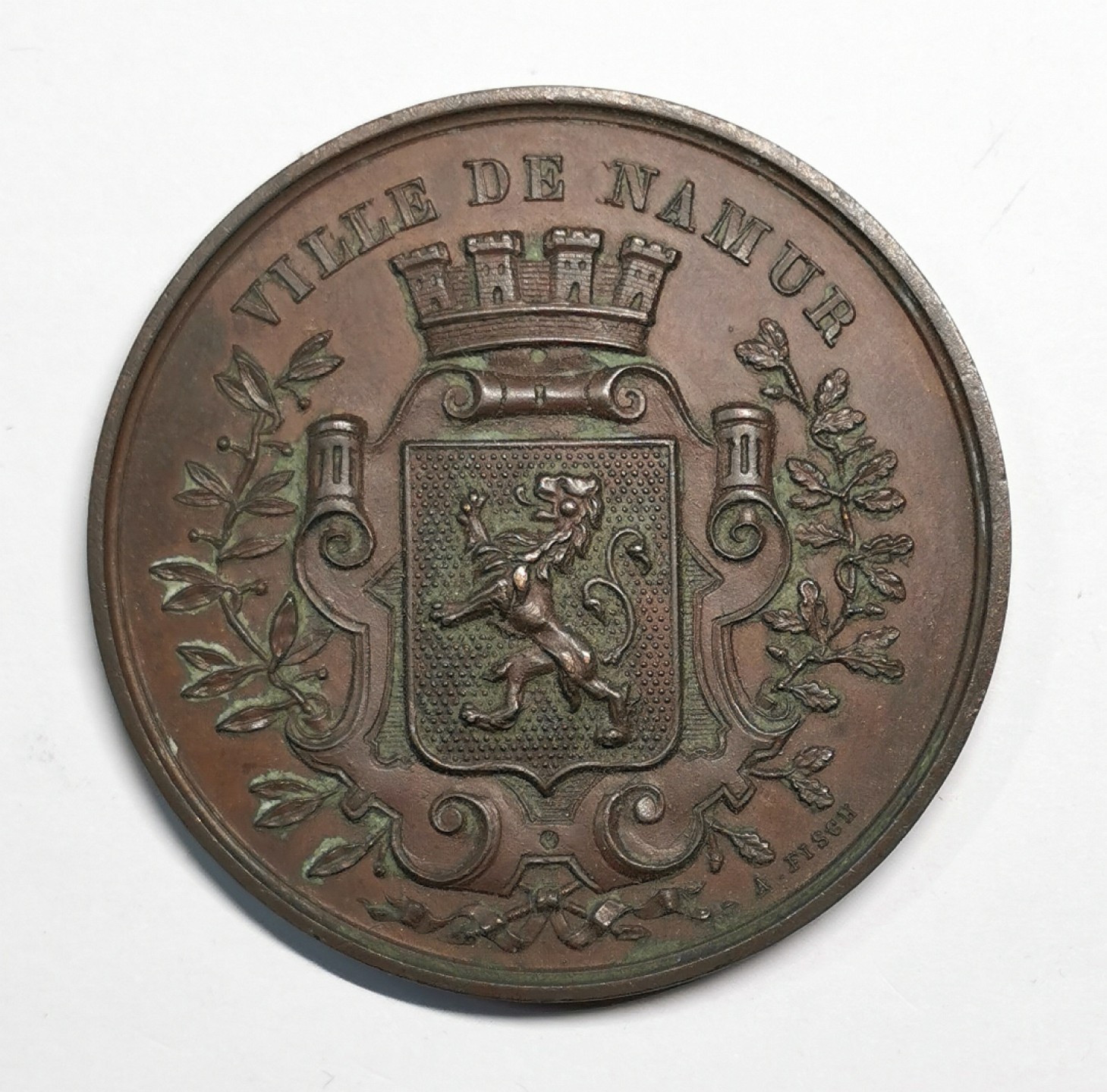 凡希社世界钱币微拍第二百零五期 比利时铜章6 50mm