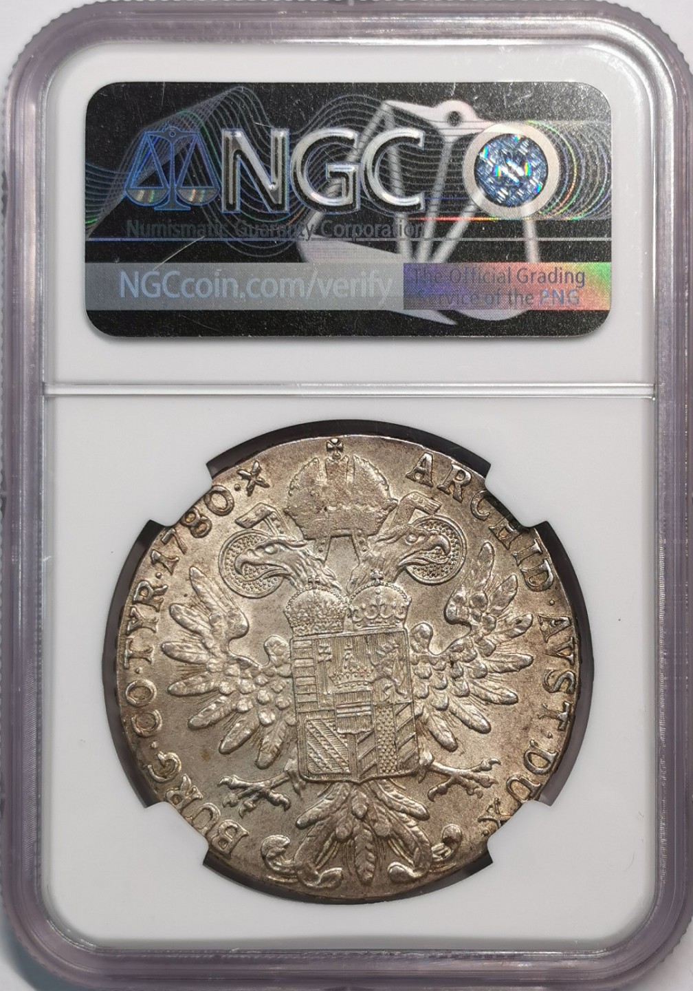 凡希社世界钱币微拍第二百零五期 1780奥地利特蕾莎泰勒大银NGC-MS64淡金包浆早期后铸！