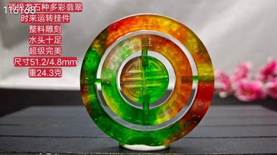 顶级龙石种多彩翡翠时来运转挂件 - 顶级龙石种多彩翡翠时来运转挂件