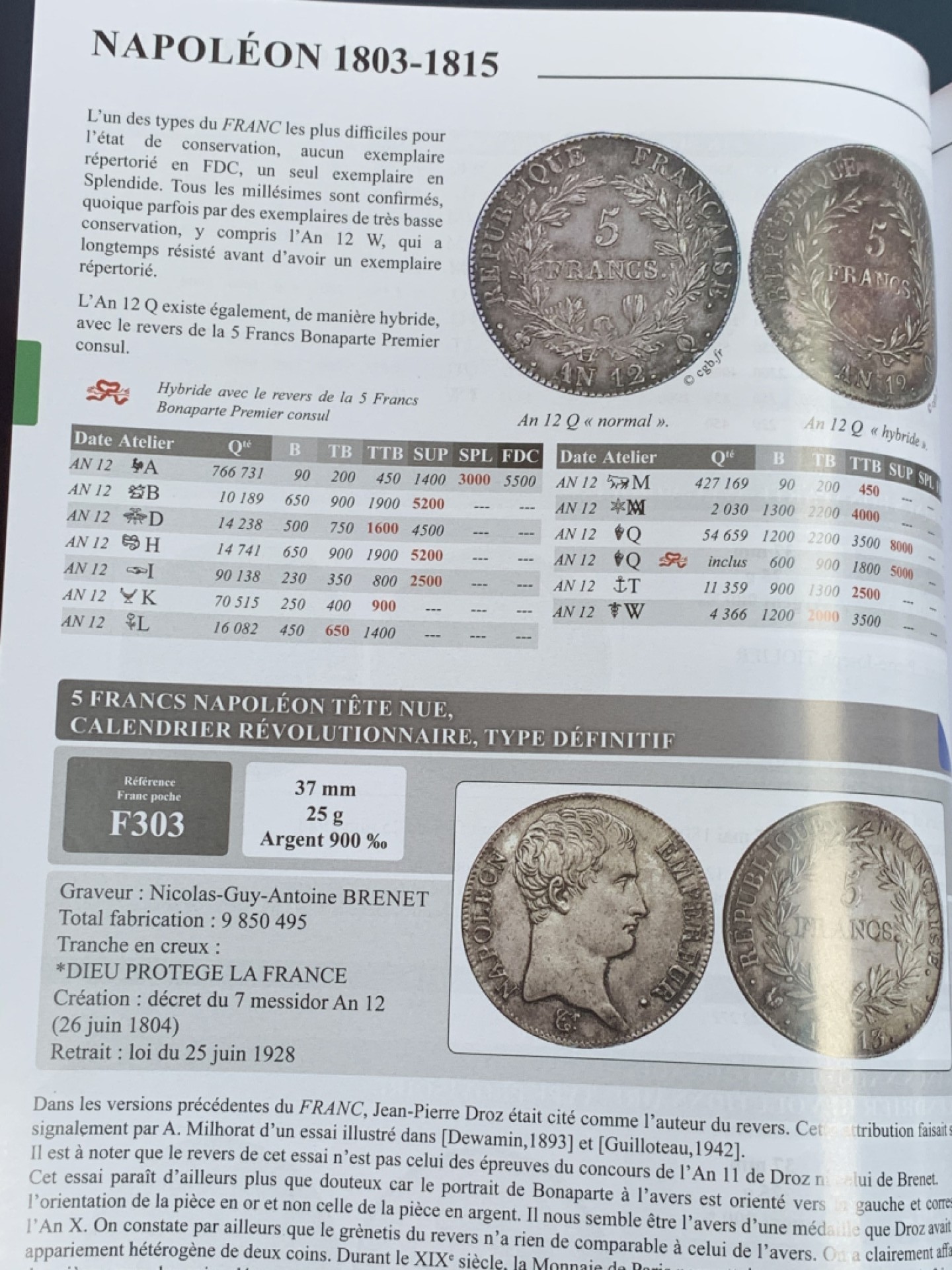 《竞宝斋》第75场-本周日，周一2场连拍（全场不限金额包邮） 原封精装本 法国2019钱币目录 从造币工艺，雕刻师，标识标志，细分版别都有详尽的分类 厚达1126页！可谓是法币的百科全书，难得