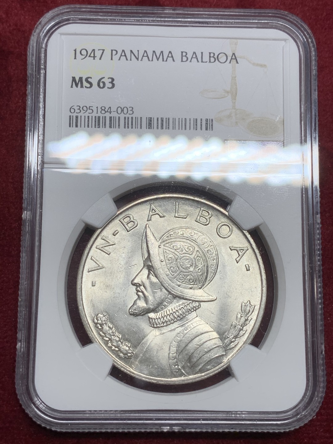 《竞宝斋》第75场-本周日，周一2场连拍（全场不限金额包邮） NGC-MS63 巴拿马1947年 美女与牛仔 1元大银币 顶级品相 暴涨的品种