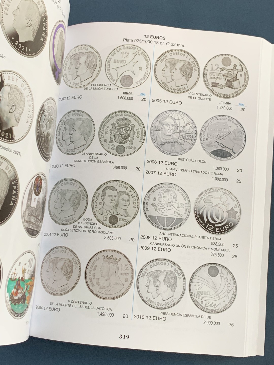 《竞宝斋》第75场-本周日，周一2场连拍（全场不限金额包邮） 西班牙 2022年 钱币目录 包含属地，本土，现代币，纸币。将近500页的厚度。值得拥有 后面广告页去除