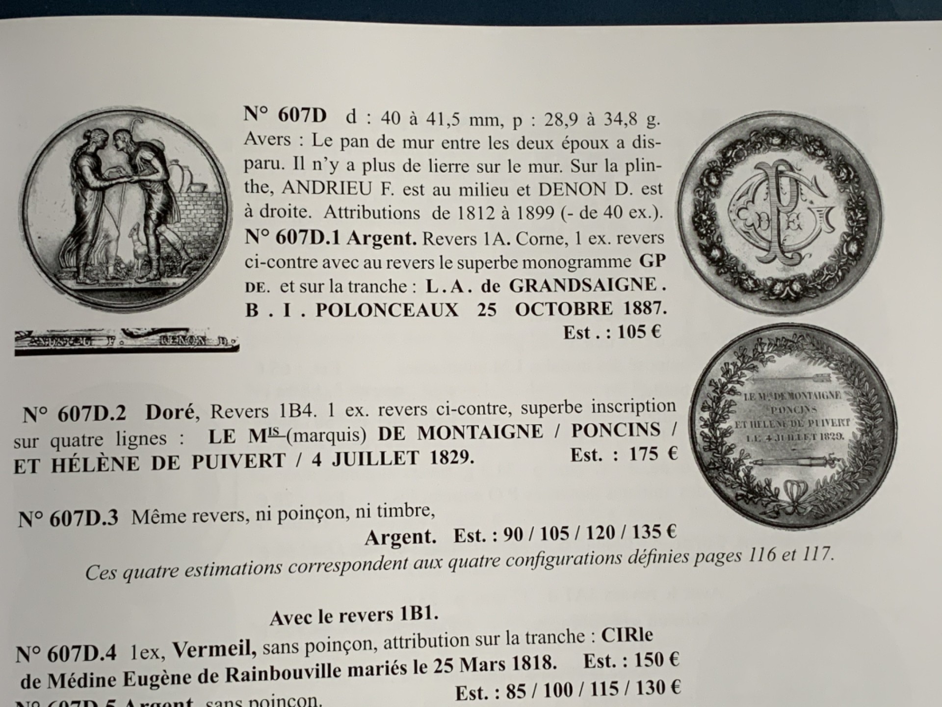 《竞宝斋》第75场-本周日，周一2场连拍（全场不限金额包邮） 法国 结婚 纪念章 目录  厚达 320页 重达1.6公斤 A4纸大小 亏运费的品种 不过介绍的非常详细  版本众多