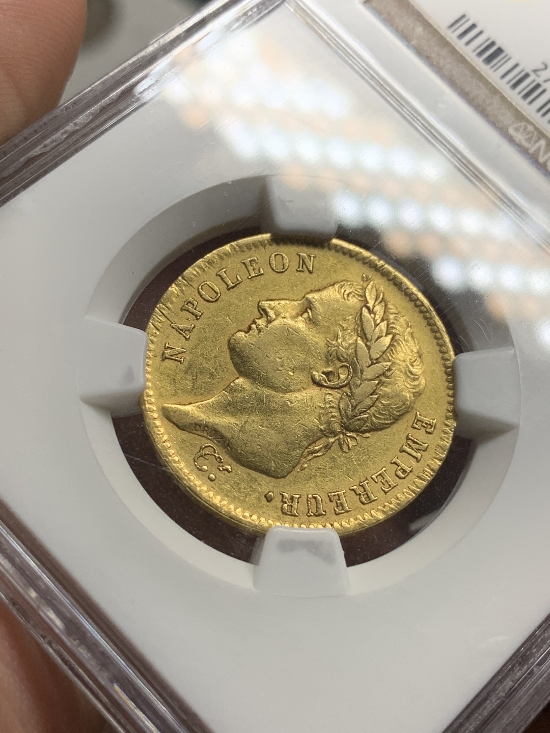 《竞宝斋》第75场-本周日，周一2场连拍（全场不限金额包邮） NGC XF45 1812年法国拿破仑一世40法郎金币 拿皇40F，价格一直在涨