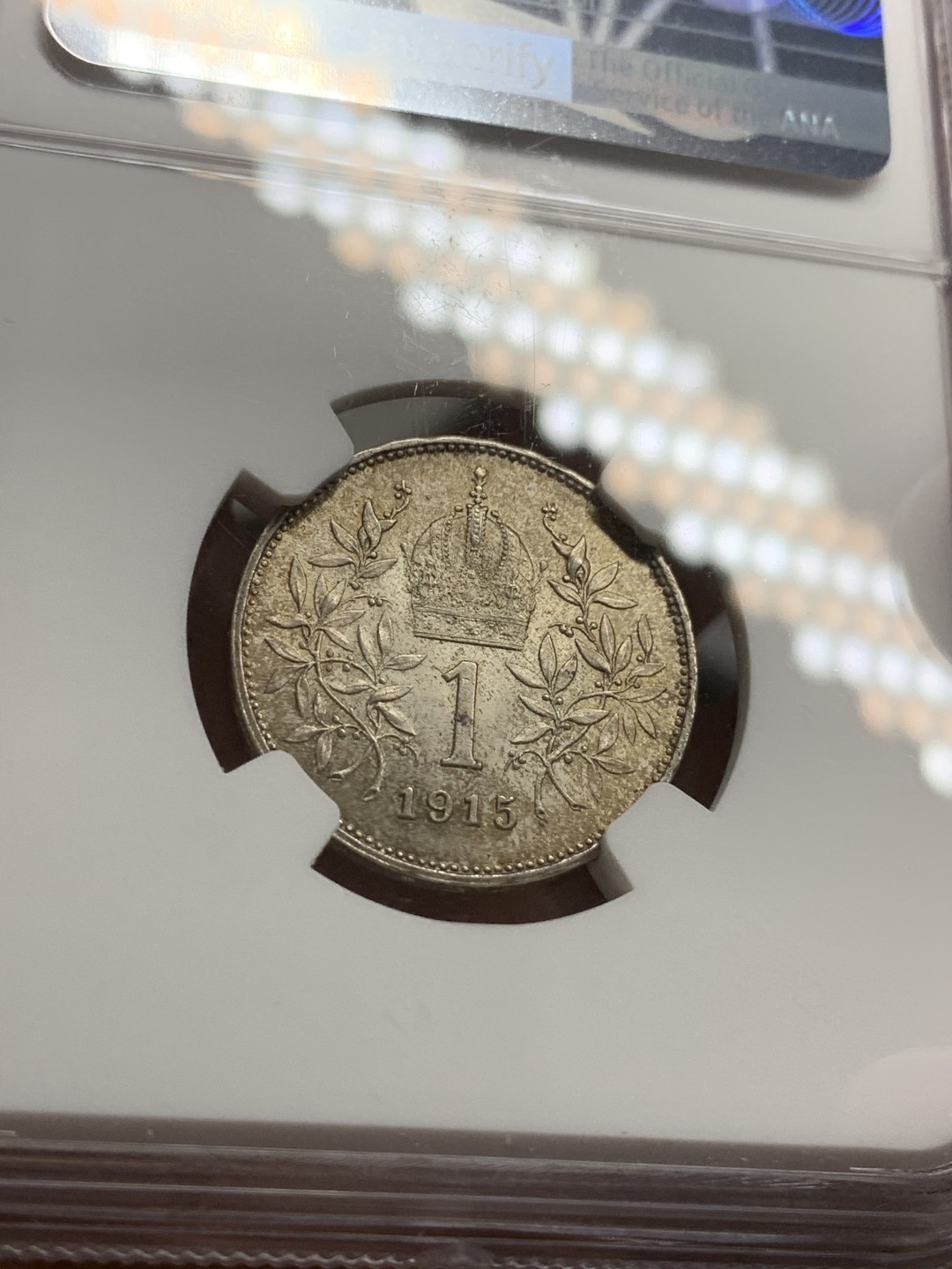 《竞宝斋》第75场-本周日，周一2场连拍（全场不限金额包邮） NGC-MS65 奥地利1915年 佛朗茨 1克朗银币 一流包浆 顶级状态