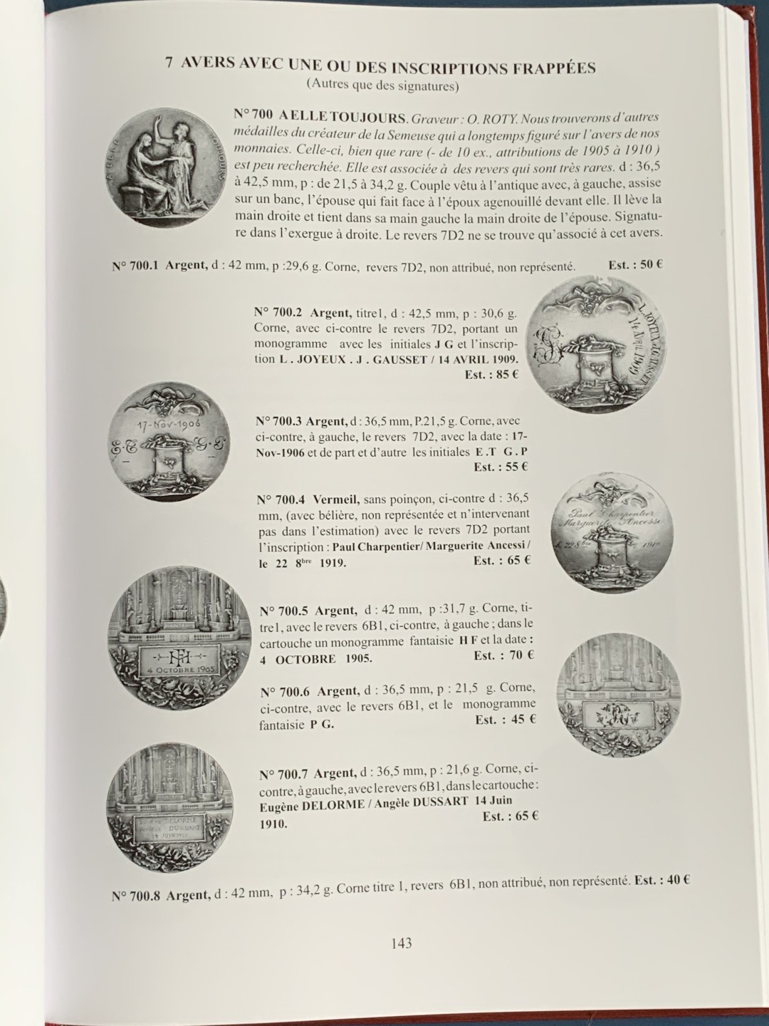 《竞宝斋》第75场-本周日，周一2场连拍（全场不限金额包邮） 法国 结婚 纪念章 目录  厚达 320页 重达1.6公斤 A4纸大小 亏运费的品种 不过介绍的非常详细  版本众多