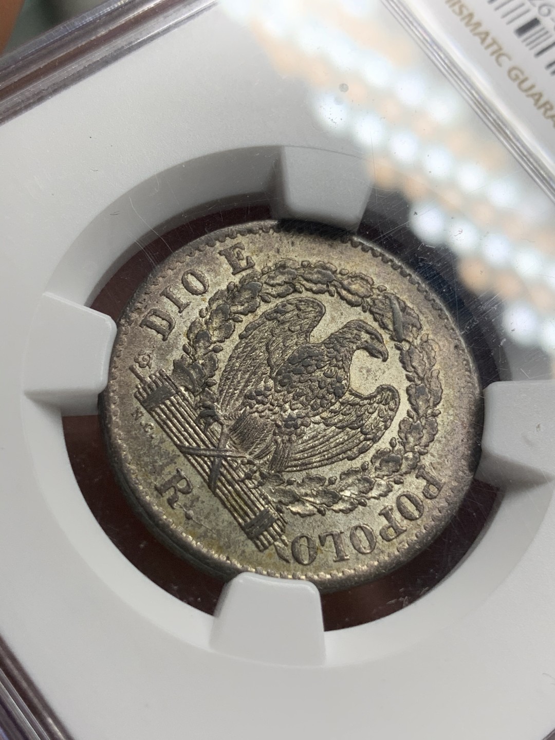 《竞宝斋》第75场-本周日，周一2场连拍（全场不限金额包邮） NGC MS63 意大利罗马共和国1849年16贝阿科银币 单年版，筋币