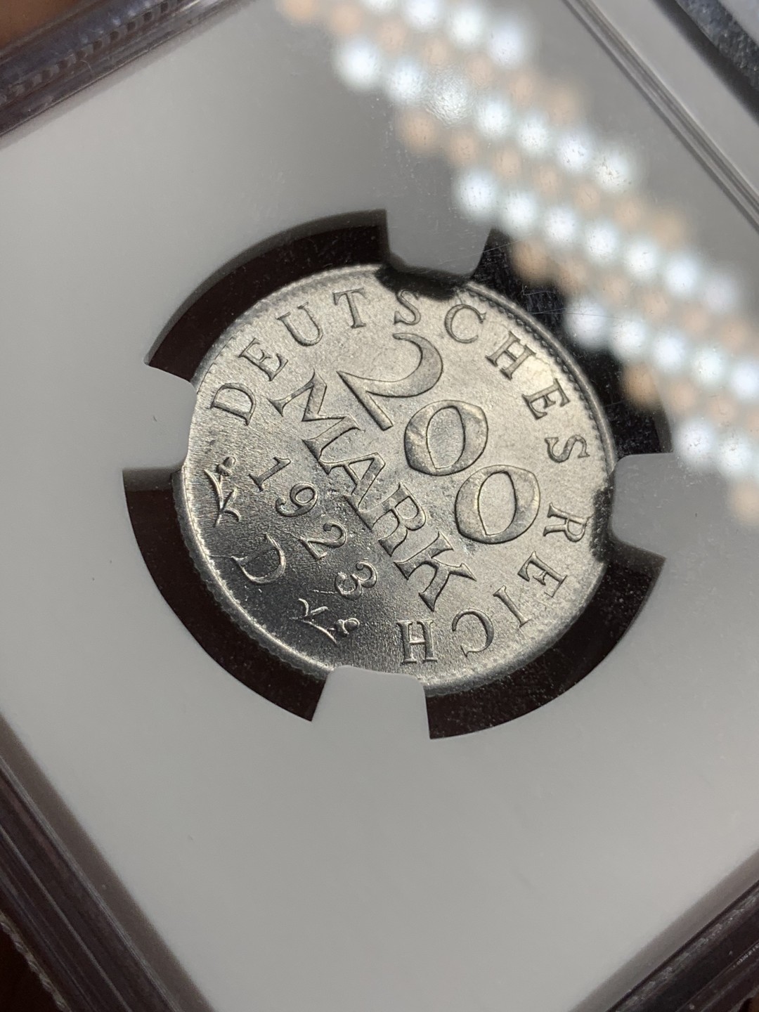 《竞宝斋》第75场-本周日，周一2场连拍（全场不限金额包邮） NGC MS66 1923D德国200马克 超高分！