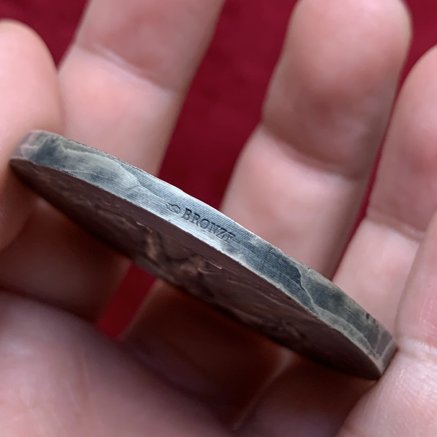 《竞宝斋》第75场-本周日，周一2场连拍（全场不限金额包邮） 原盒法国1900年前后镀银射击节大铜章UNC品相 50mm，65克，BRONZE铜标