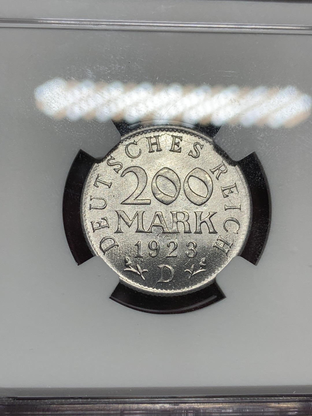 《竞宝斋》第75场-本周日，周一2场连拍（全场不限金额包邮） NGC MS66 1923D德国200马克 超高分！