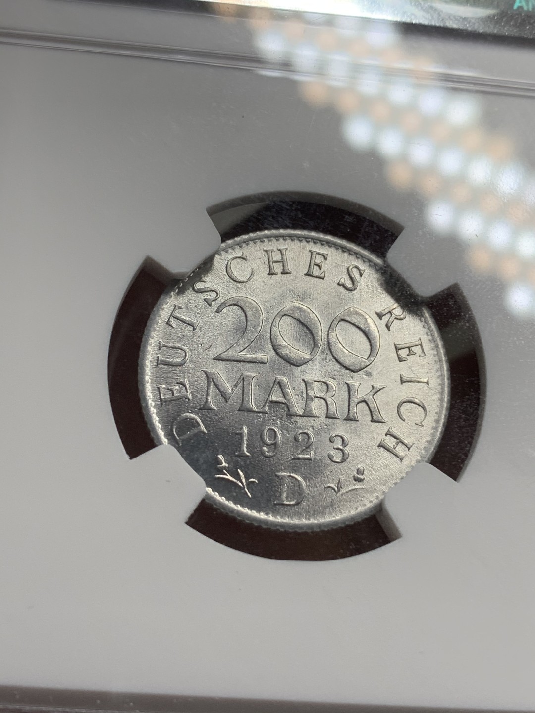 《竞宝斋》第75场-本周日，周一2场连拍（全场不限金额包邮） NGC MS66 1923D德国200马克 超高分！