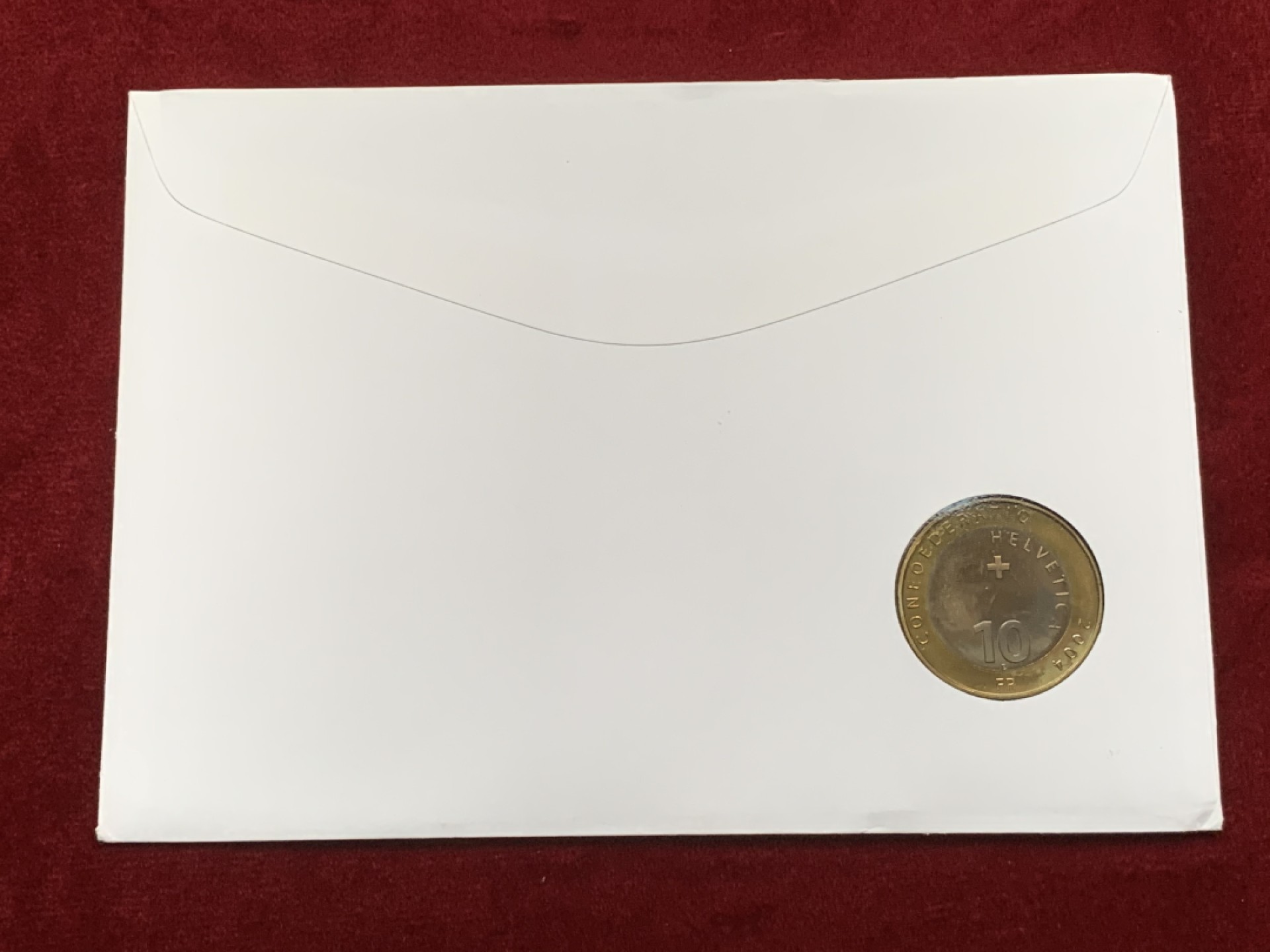 《竞宝斋》第75场-本周日，周一2场连拍（全场不限金额包邮） 2004年 瑞士10法郎 马特洪峰 双色纪念币 邮币封