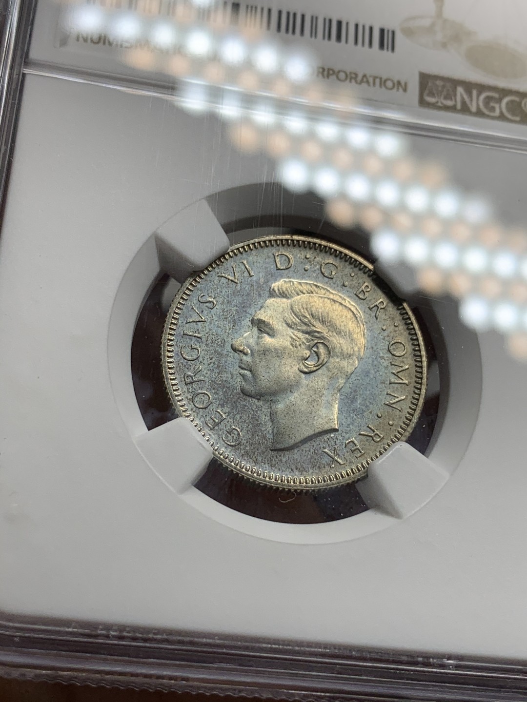 《竞宝斋》第75场-本周日，周一2场连拍（全场不限金额包邮） NGC-PF62 英国 1937年 苏格兰1先令银币 乔治六世登基精制币