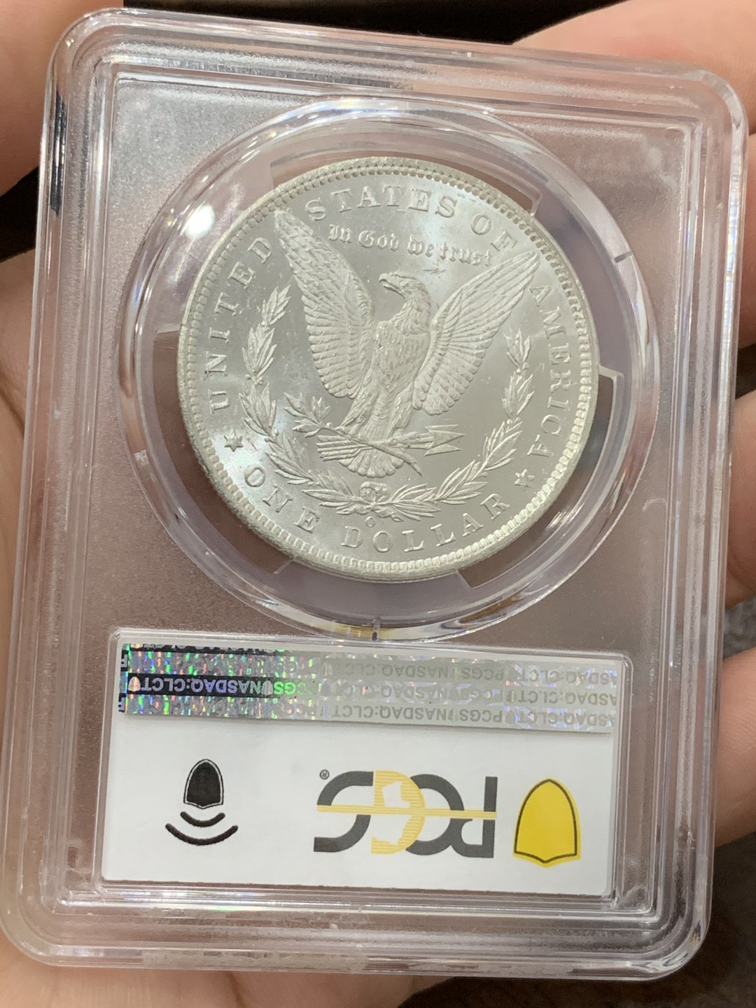 《竞宝斋》第75场-本周日，周一2场连拍（全场不限金额包邮） PCGS MS64 美国 1885年 摩根 银元 白净转光 细节非常好